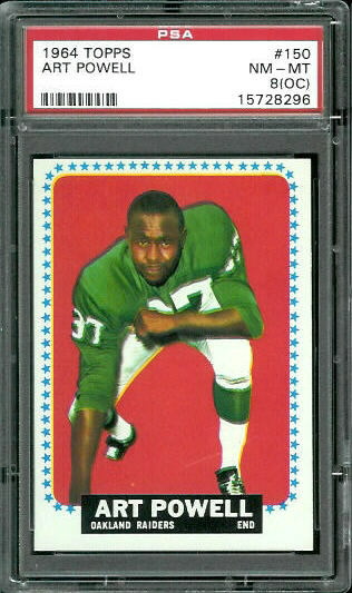 Art Powell - 1964 Topps #150 - PSA 8 oc