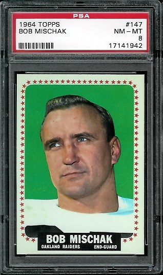Bob Mischak - 1964 Topps #147 - PSA 8