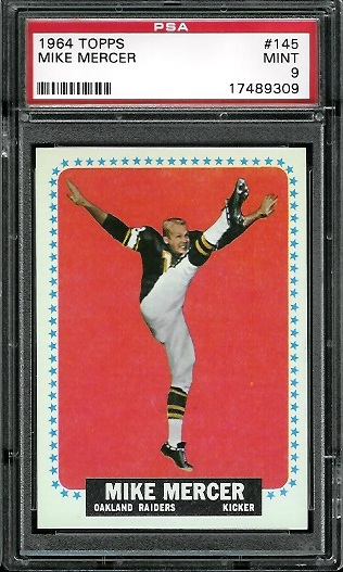 Mike Mercer - 1964 Topps #145 - PSA 9