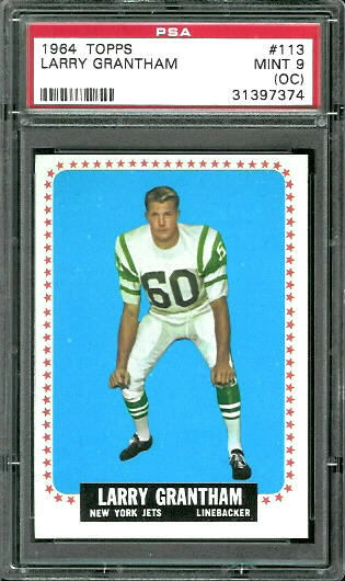 Larry Grantham - 1964 Topps #113 - PSA 9 oc