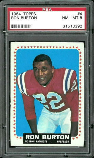 1964 Topps #4 - Ron Burton - PSA 8