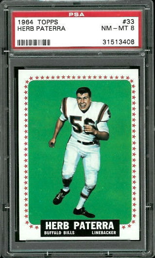 Herb Paterra - 1964 Topps #33 - PSA 8