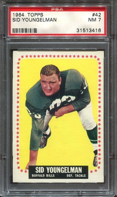 1964 Topps #42 - Sid Youngelman - PSA 7