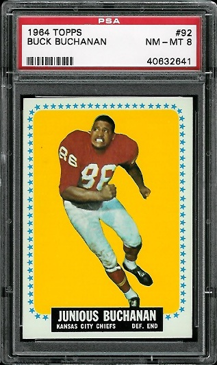 Buck Buchanan - 1964 Topps #92 - PSA 8