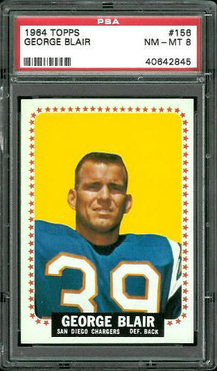 George Blair - 1964 Topps #156 - PSA 8