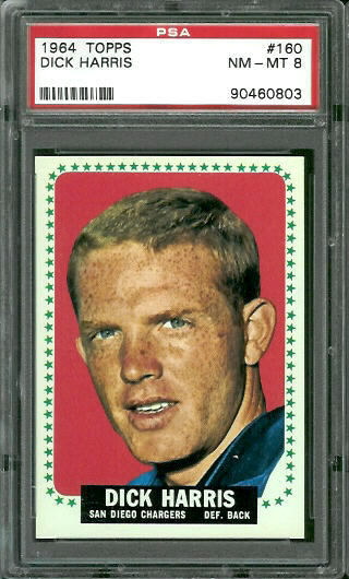 Dick Harris - 1964 Topps #160 - PSA 8