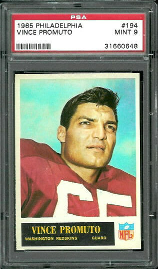 Vince Promuto - 1965 Philadelphia #194 - PSA 9