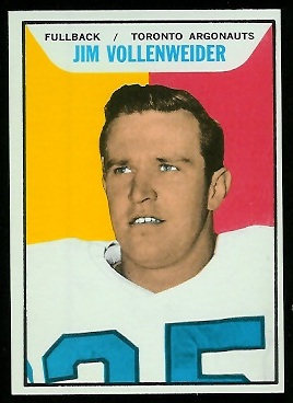 1965 Topps CFL #116 - Jim Vollenweider - nm