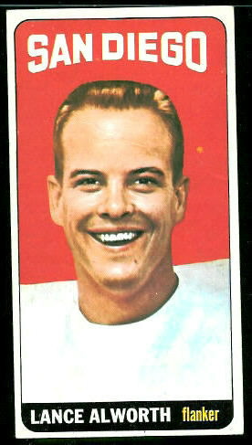 Lance Alworth - 1965 Topps #155 - vg
