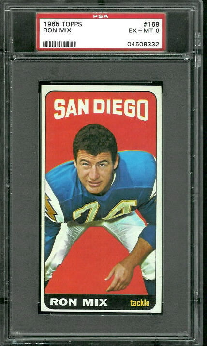 Ron Mix - 1965 Topps #168 - PSA 6