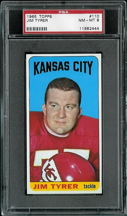 Jim Tyrer - 1965 Topps #110 - PSA 8