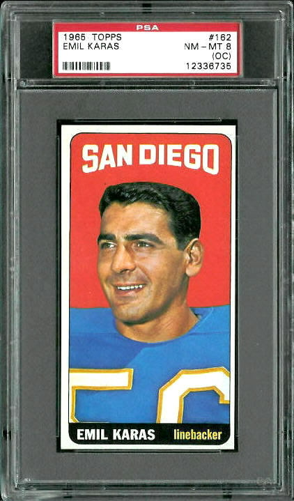 Emil Karas - 1965 Topps #162 - PSA 8 oc