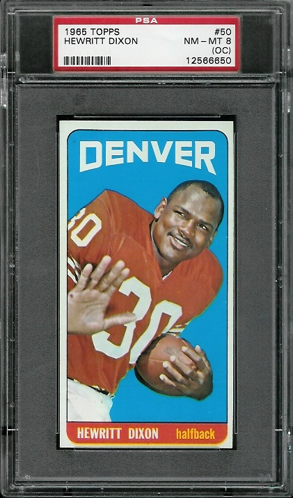 Hewritt Dixon - 1965 Topps #50 - PSA 8 oc