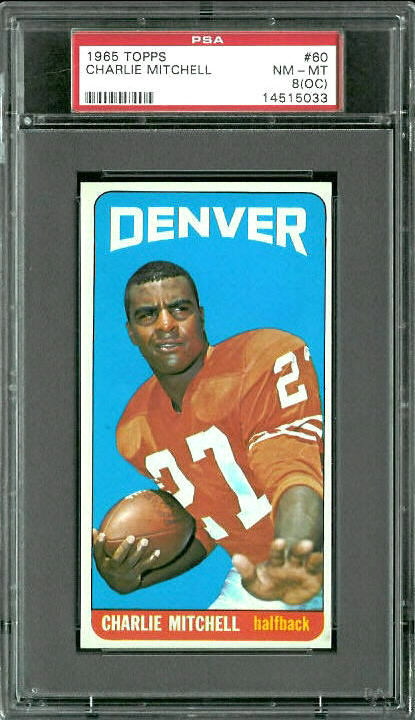 Charlie Mitchell - 1965 Topps #60 - PSA 8 oc