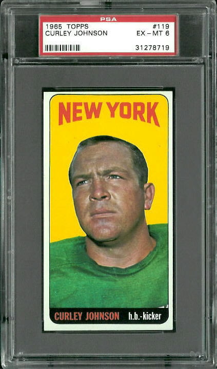 Curley Johnson - 1965 Topps #119 - PSA 6