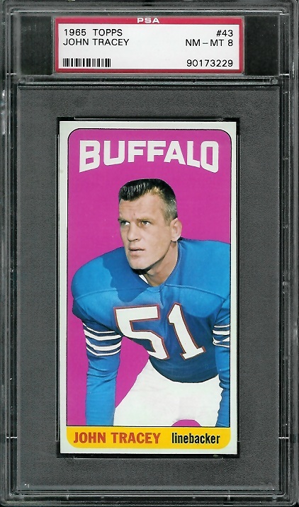 John Tracey - 1965 Topps #43 - PSA 8
