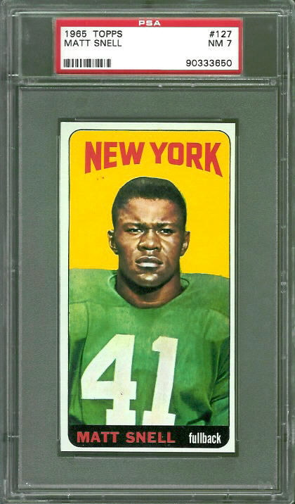 Matt Snell - 1965 Topps #127 - PSA 7