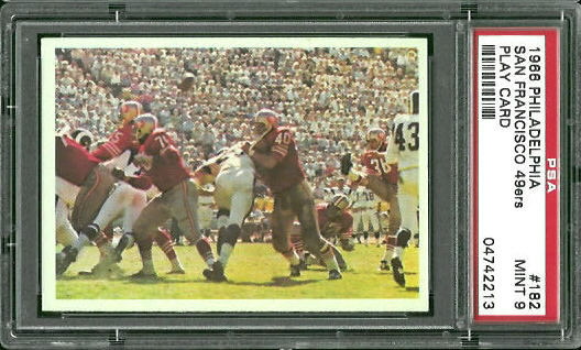 49ers Play - 1966 Philadelphia #182 - PSA 9