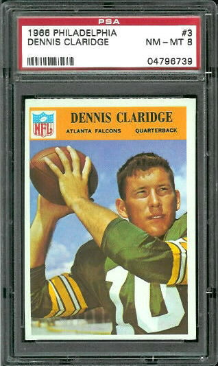 1966 Philadelphia #3 - Dennis Claridge - PSA 8