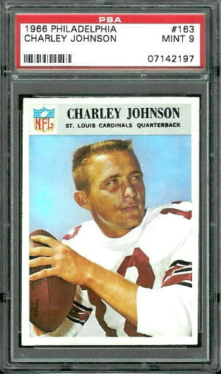 Charley Johnson - 1966 Philadelphia #163 - PSA 9