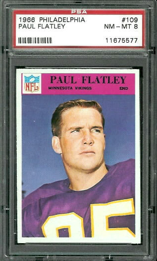 Paul Flatley - 1966 Philadelphia #109 - PSA 8