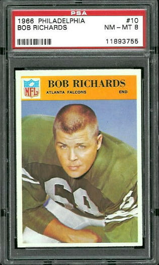 1966 Philadelphia #10 - Bob Richards - PSA 8