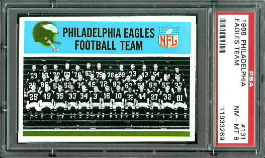 Eagles Team - 1966 Philadelphia #131 - PSA 8