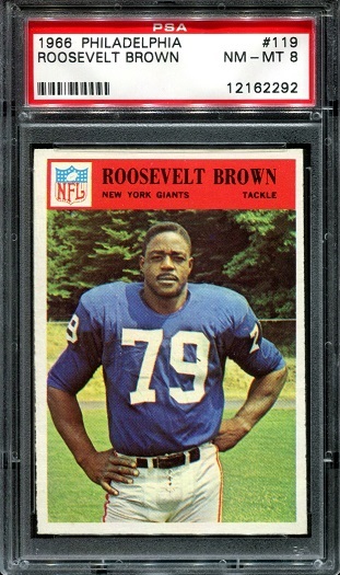 Roosevelt Brown - 1966 Philadelphia #119 - PSA 8