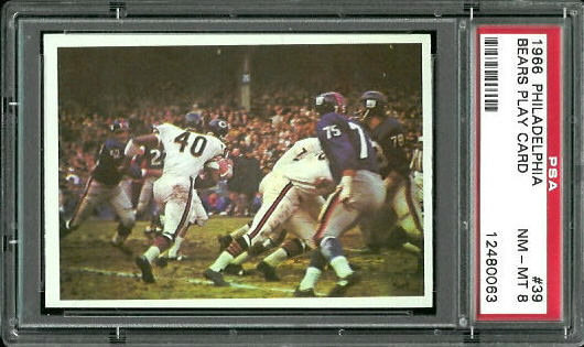 Bears Play - 1966 Philadelphia #39 - PSA 8