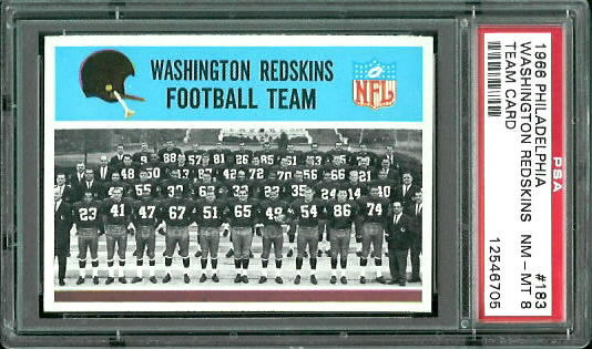 Redskins Team - 1966 Philadelphia #183 - PSA 8