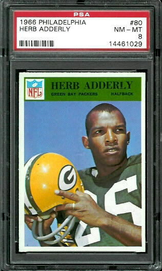 Herb Adderley - 1966 Philadelphia #80 - PSA 8