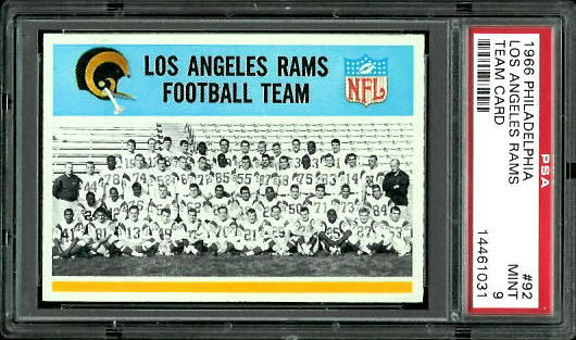 Rams Team - 1966 Philadelphia #92 - PSA 9