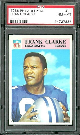Frank Clarke - 1966 Philadelphia #55 - PSA 8