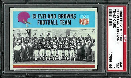 Browns Team - 1966 Philadelphia #40 - PSA 7