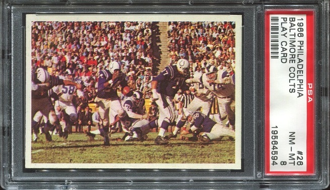 1966 Philadelphia #26 - Colts Play - PSA 8