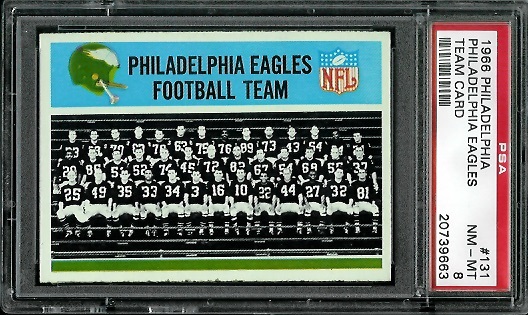 Eagles Team - 1966 Philadelphia #131 - PSA 8