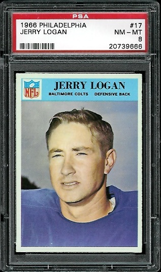 Jerry Logan - 1966 Philadelphia #17 - PSA 8