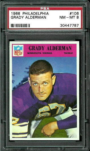 Grady Alderman - 1966 Philadelphia #106 - PSA 8