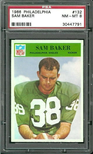 Sam Baker - 1966 Philadelphia #132 - PSA 8