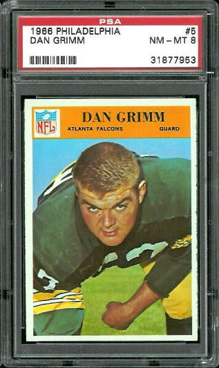 1966 Philadelphia #5 - Dan Grimm - PSA 8