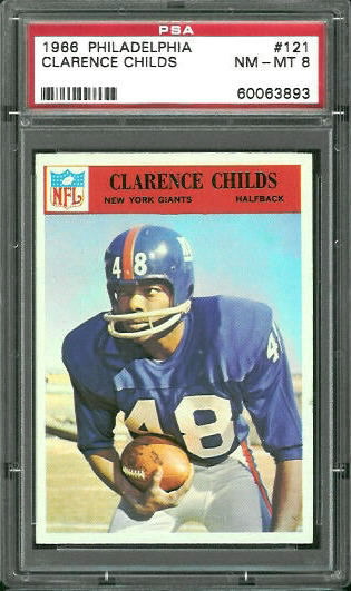 Clarence Childs - 1966 Philadelphia #121 - PSA 8