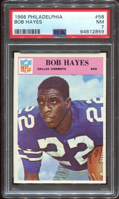 1966 Philadelphia #58 - Bob Hayes - PSA 7