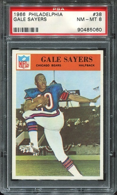 1966 Philadelphia #38 - Gale Sayers - PSA 8