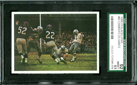 Cowboys Play - Danny Villanueva - Jerry Rhome - Dave Edwards - Bill Swain - Dick Lynch - 1966 Philadelphia #65 - SGC 92