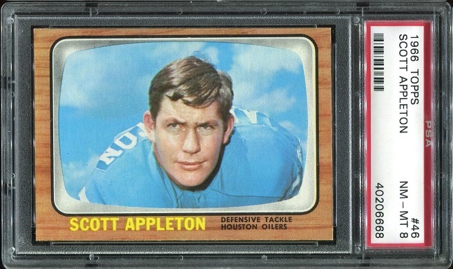 1966 Topps #46 - Scott Appleton - PSA 8
