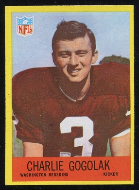 1967 Philadelphia #182 - Charlie Gogolak - nm oc