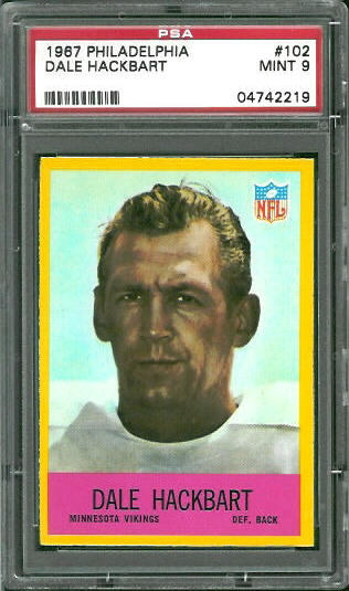 Dale Hackbart - 1967 Philadelphia #102 - PSA 9
