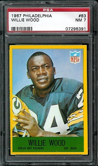 Willie Wood - 1967 Philadelphia #83 - PSA 7