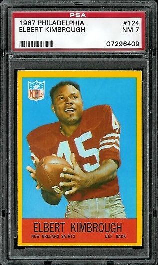 Elbert Kimbrough - 1967 Philadelphia #124 - PSA 7