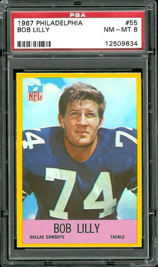 Bob Lilly - 1967 Philadelphia #55 - PSA 8